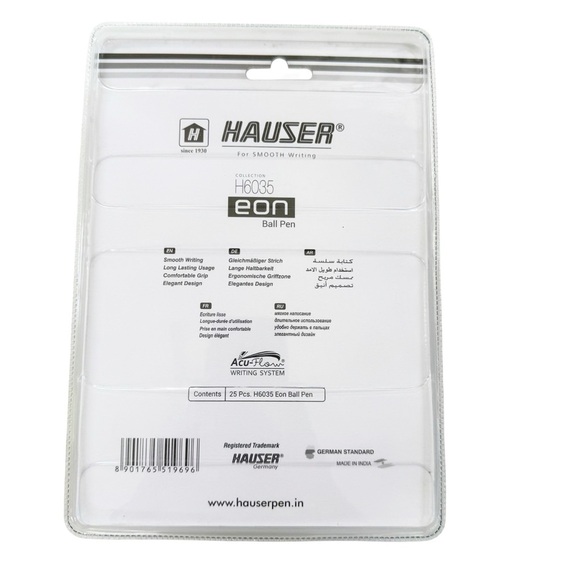 NEW 25 pcs. Hauser EON German Ball Pen BLUE 1.0mm Refillable Comfort Grip - Picture 6 of 10
